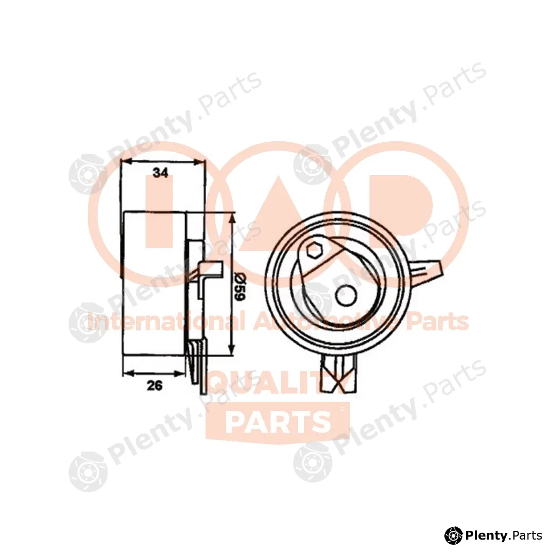 Iap Quality Parts 127-20072 — Tensioner Pulley, timing belt