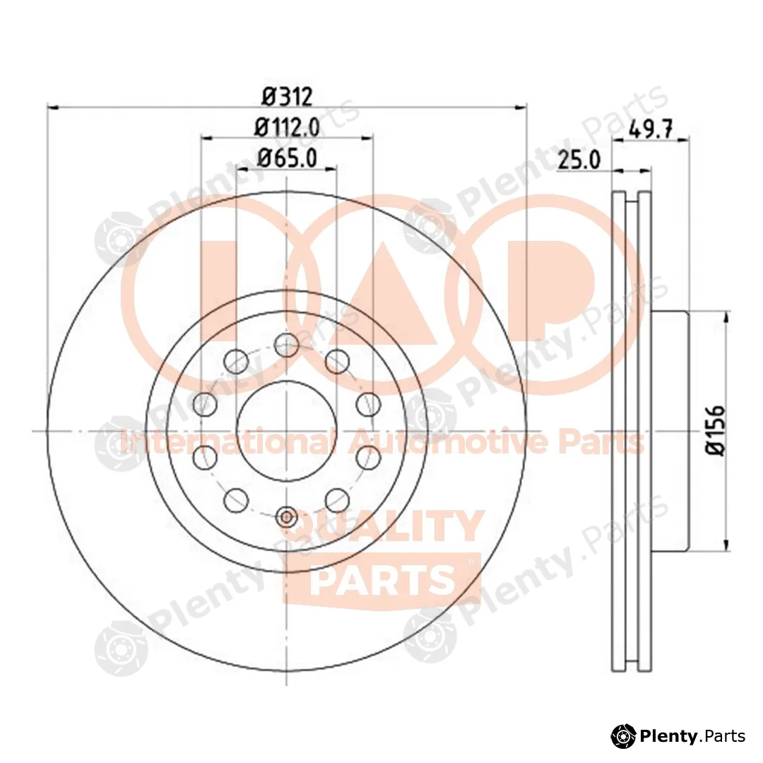 Iap Quality Parts 709-50030 — Brake Disc
