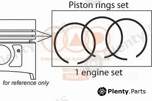 Iap Quality Parts 102-23040G — Piston Ring Kit