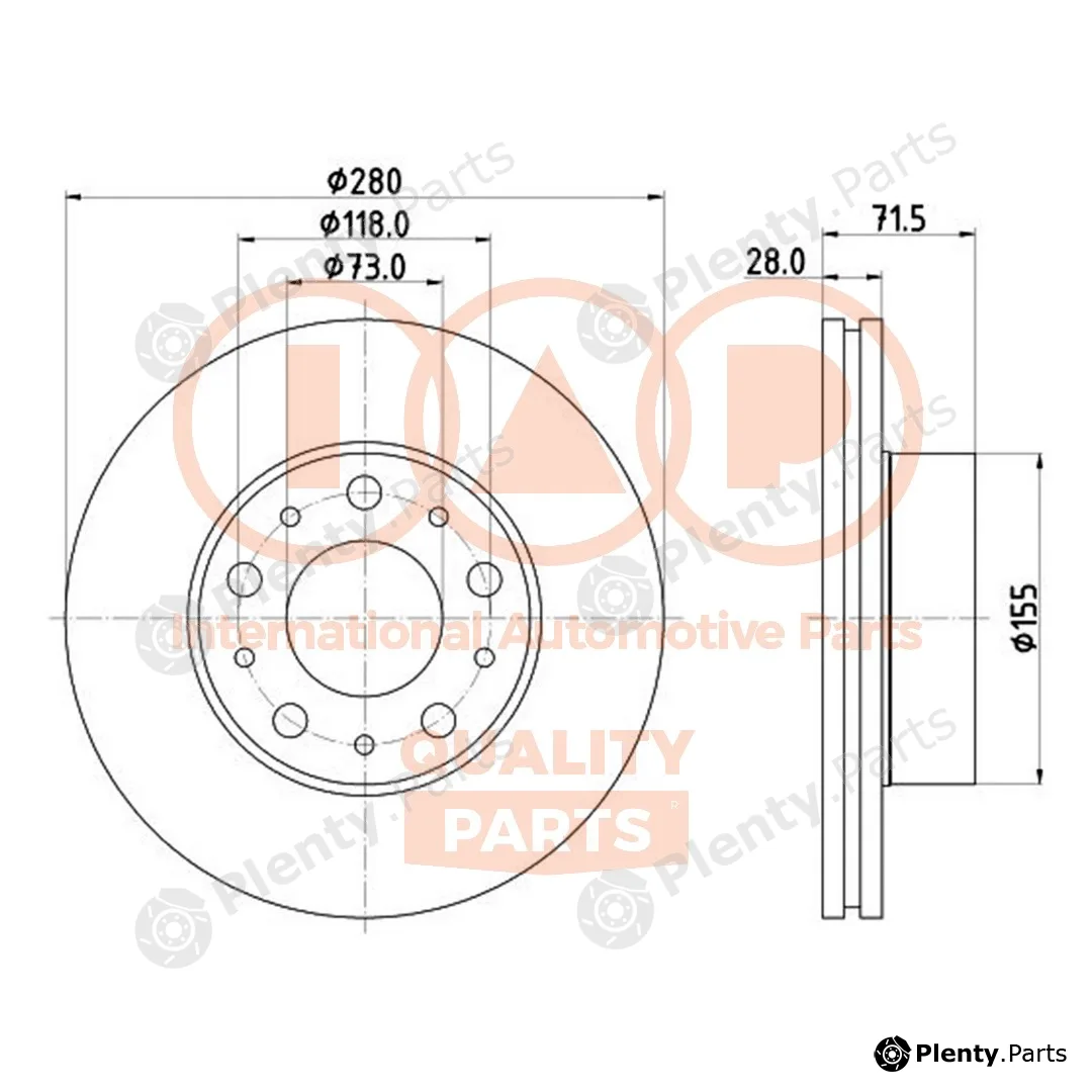 Iap Quality Parts 709-08033 — Brake Disc
