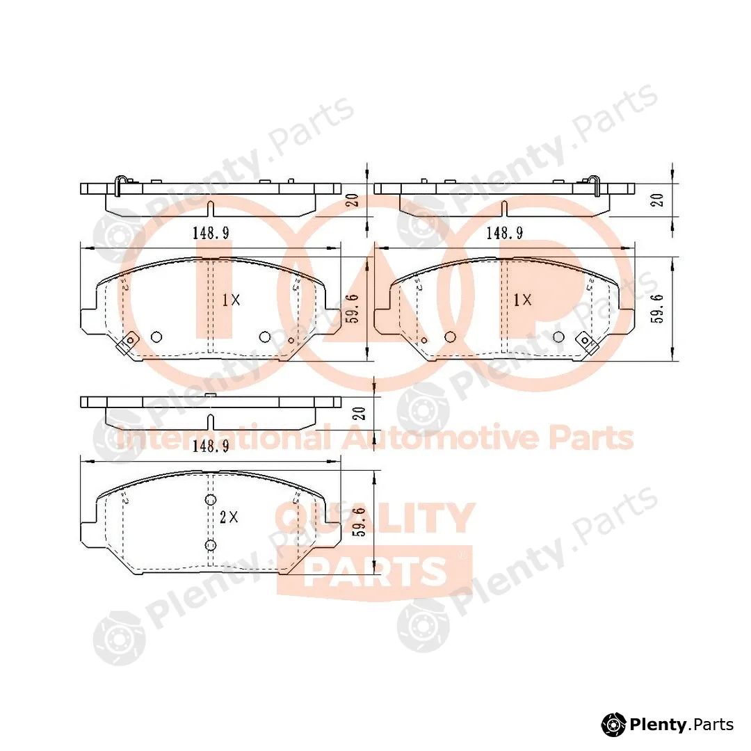 Iap Quality Parts 704-07103 — Brake Pad Set, disc brake