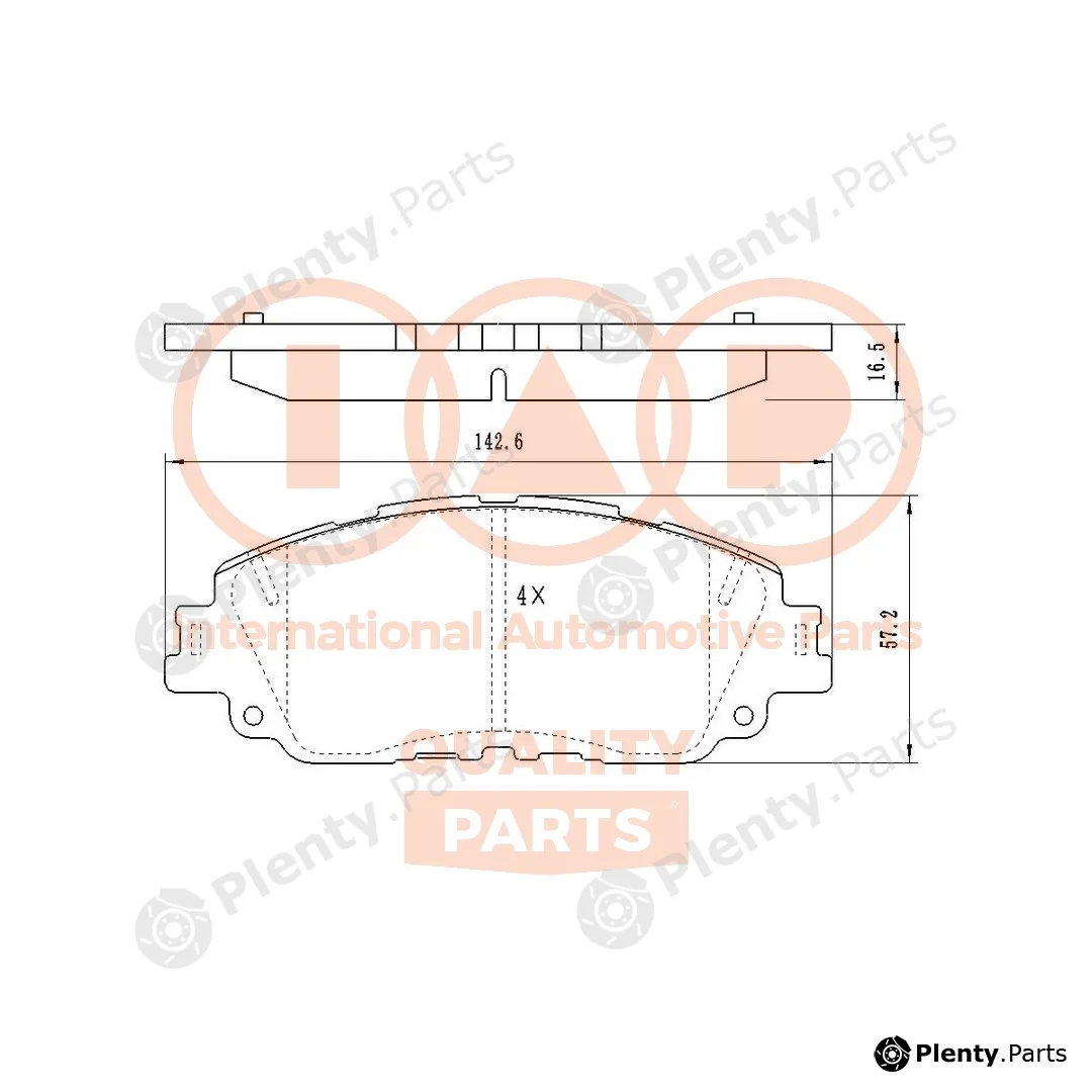 Iap Quality Parts 704-17260 — Brake Pad Set, disc brake
