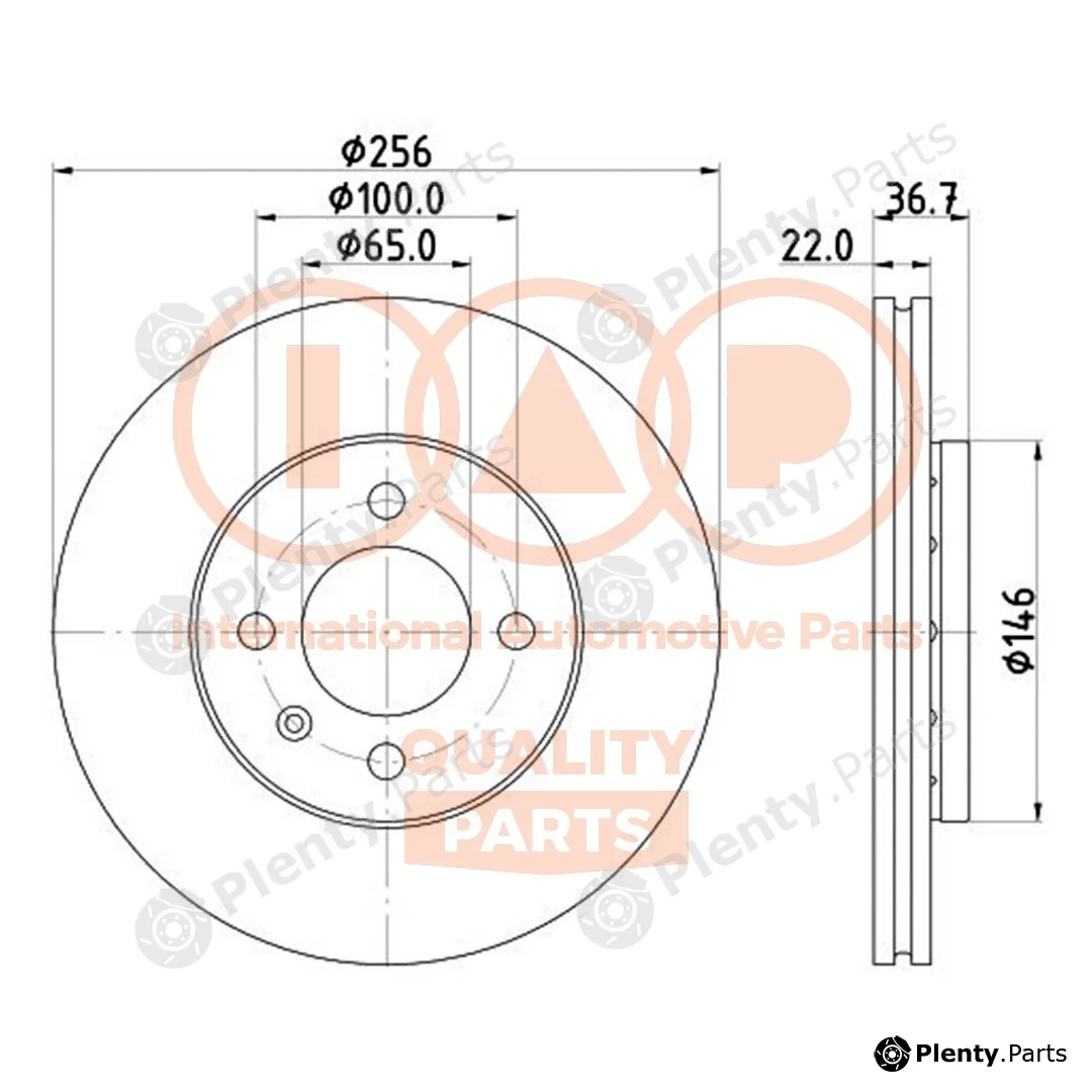 Iap Quality Parts 709-50090 — Brake Disc