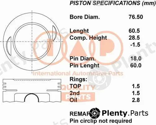 Iap Quality Parts 101-03041 — Piston