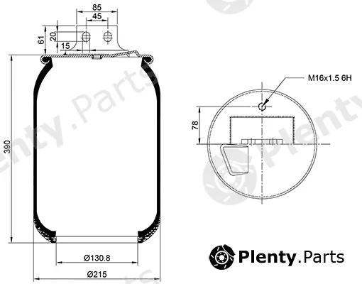 HD 020.27023.S01 — Bellow, air suspension