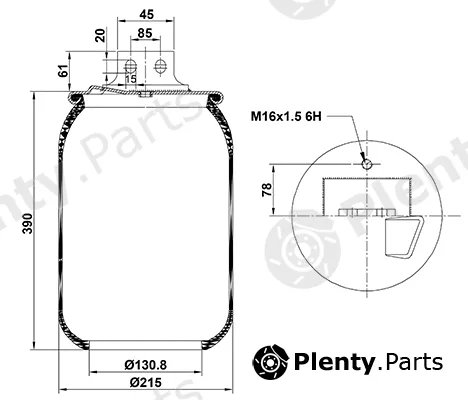 HD 020.27023.S02 — Bellow, air suspension
