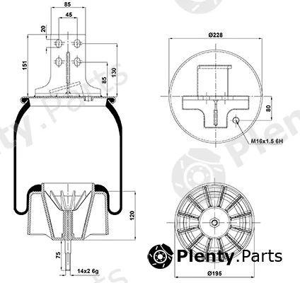 HD 020.27023.CP03 — Bellow, air suspension