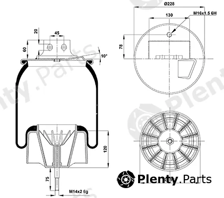 HD 020.27023.CP02 — Bellow, air suspension