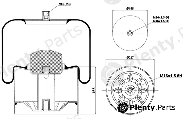 HD 020.4737.C21 — Bellow, air suspension