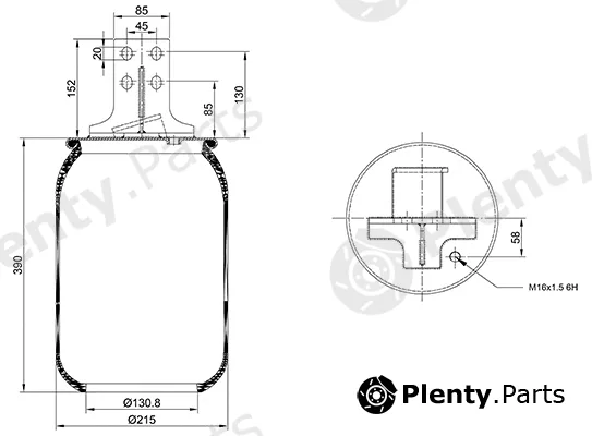 HD 020.27023.S03 — Bellow, air suspension