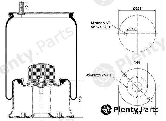 HD 020.0081.C — Bellow, air suspension