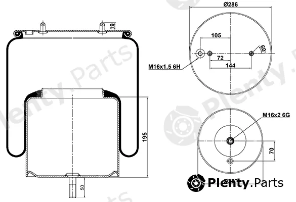 HD 020.4913.C10 — Bellow, air suspension