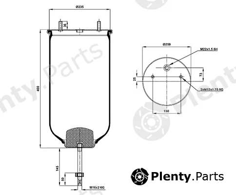 HD 020.2619.S01 — Bellow, air suspension
