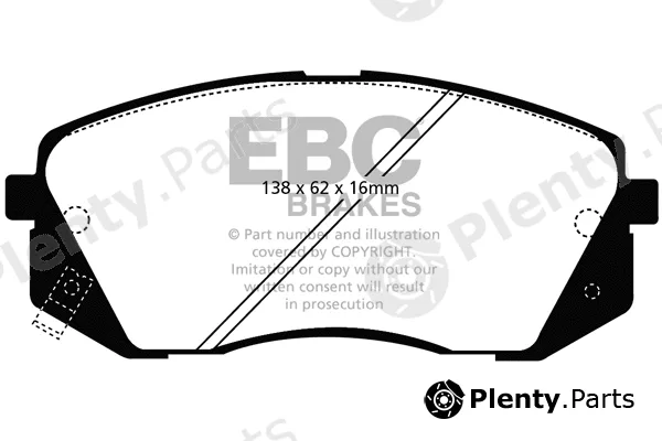 EBC Brakes DP41809R — Brake Pad Set, disc brake