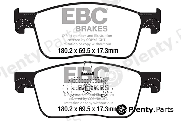 EBC Brakes DPX2308 — Brake Pad Set, disc brake