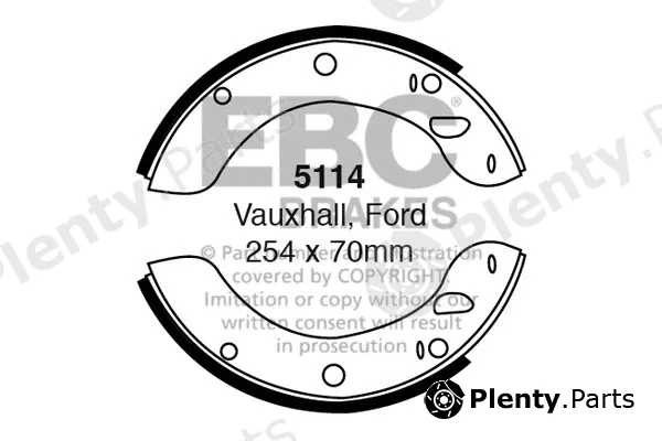 EBC Brakes 5114 — Brake Shoe Set