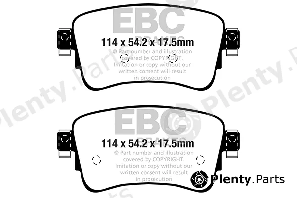 EBC Brakes DPX2345 — Brake Pad Set, disc brake