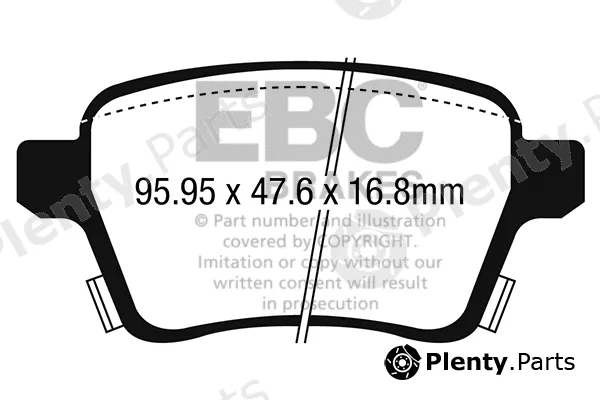 EBC Brakes DPX2250 — Brake Pad Set, disc brake