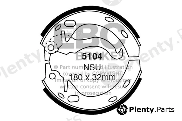 EBC Brakes 5104 — Brake Shoe Set
