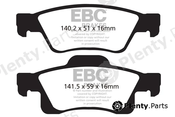 EBC Brakes DP1872 — Brake Pad Set, disc brake