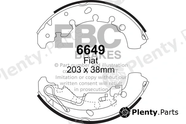 EBC Brakes 6649 — Brake Shoe Set