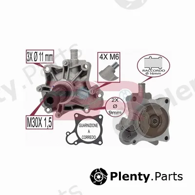 Botto Ricambi BRAC1653 — Water Pump, engine cooling