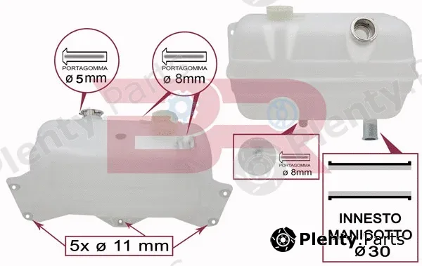 Botto Ricambi BRAC5422 — Expansion Tank, coolant
