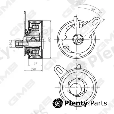 GMB GTB0700 — Tensioner Pulley, timing belt