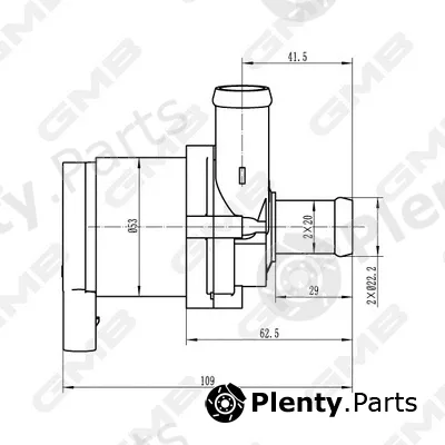GMB GEW-VW002 — Auxiliary Water Pump (cooling water circuit)