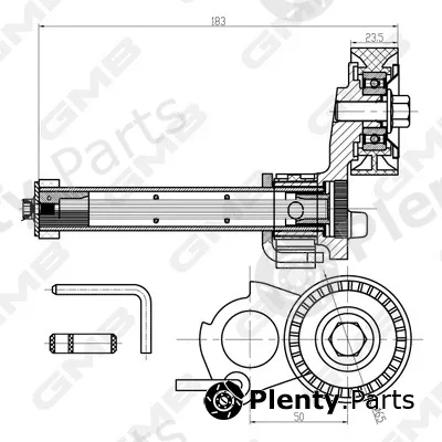 GMB GHAT-225 — Belt Tensioner, V-ribbed belt