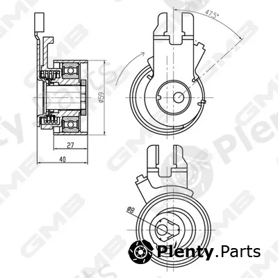 GMB GTB0330 — Tensioner Pulley, timing belt