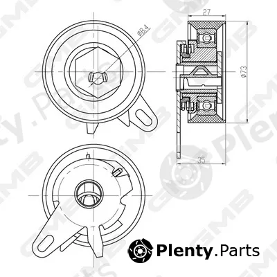 GMB GTB0460 — Tensioner Pulley, timing belt
