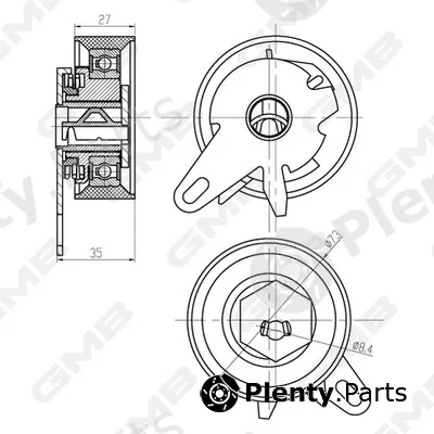 GMB GTB0430 — Tensioner Pulley, timing belt