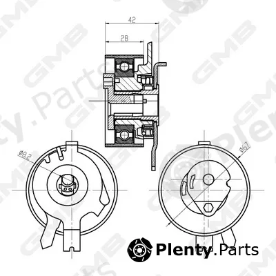 GMB GTB0360 — Tensioner Pulley, timing belt