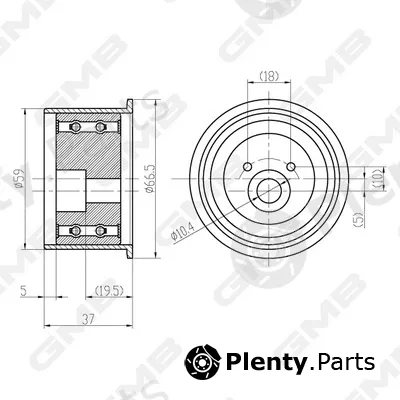 GMB GTC0300 — Deflection/Guide Pulley, timing belt