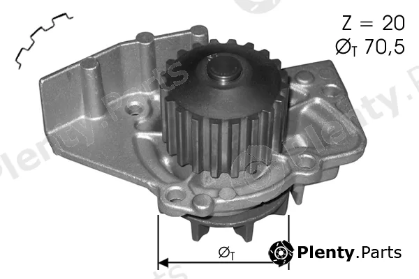Tecdrive TPAE0004 — Water Pump, engine cooling