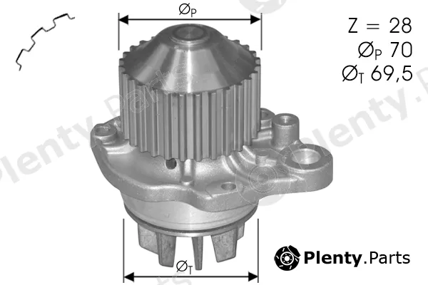 Tecdrive TPAE0248 — Water Pump, engine cooling