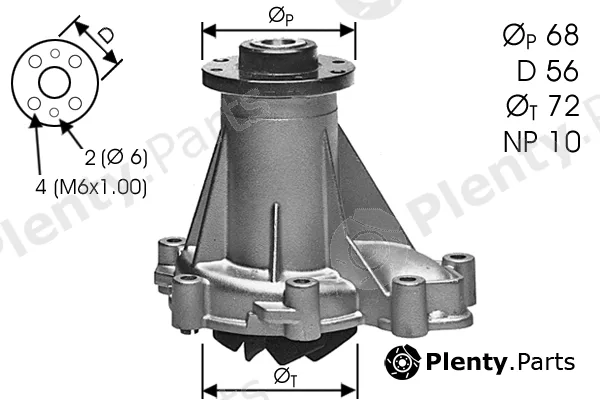 Tecdrive TPAE0205 — Water Pump, engine cooling