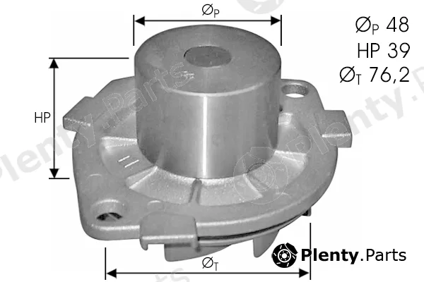 Tecdrive TPAE0156 — Water Pump, engine cooling