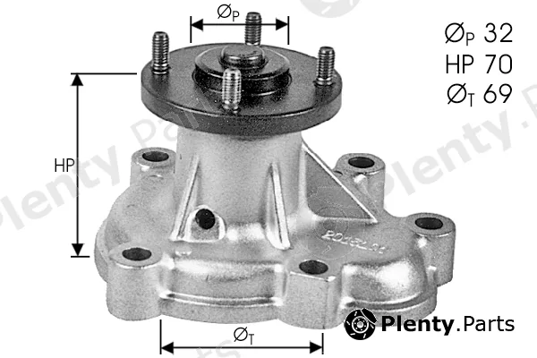 Tecdrive TPAE0160 — Water Pump, engine cooling
