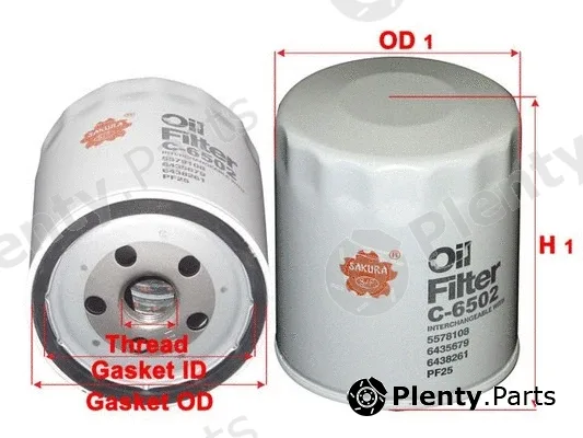 Sakura Filters AU C-6502 — Oil Filter