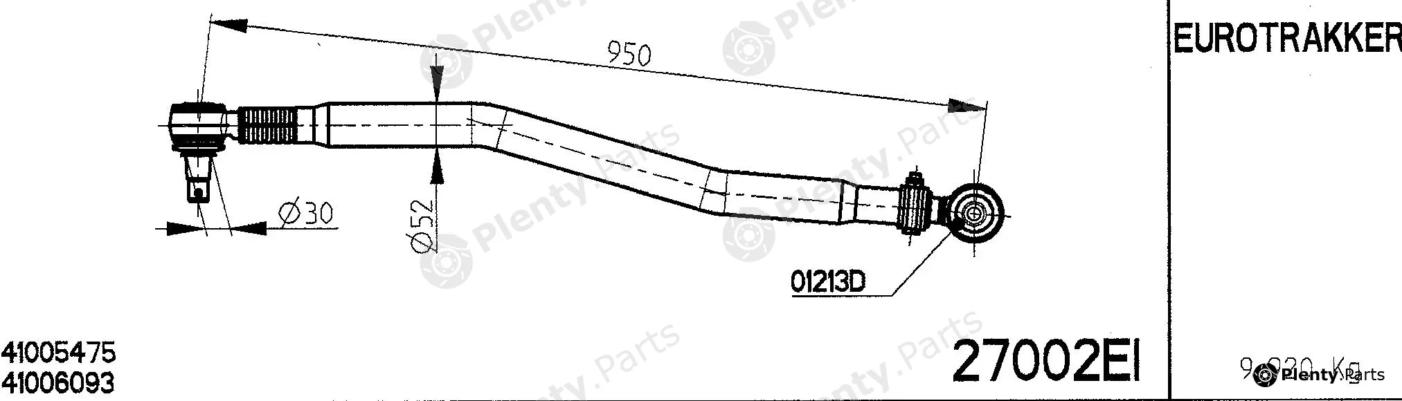 Novocar 27002EI — Spacer Disc, connector rod Bielle de direction PL