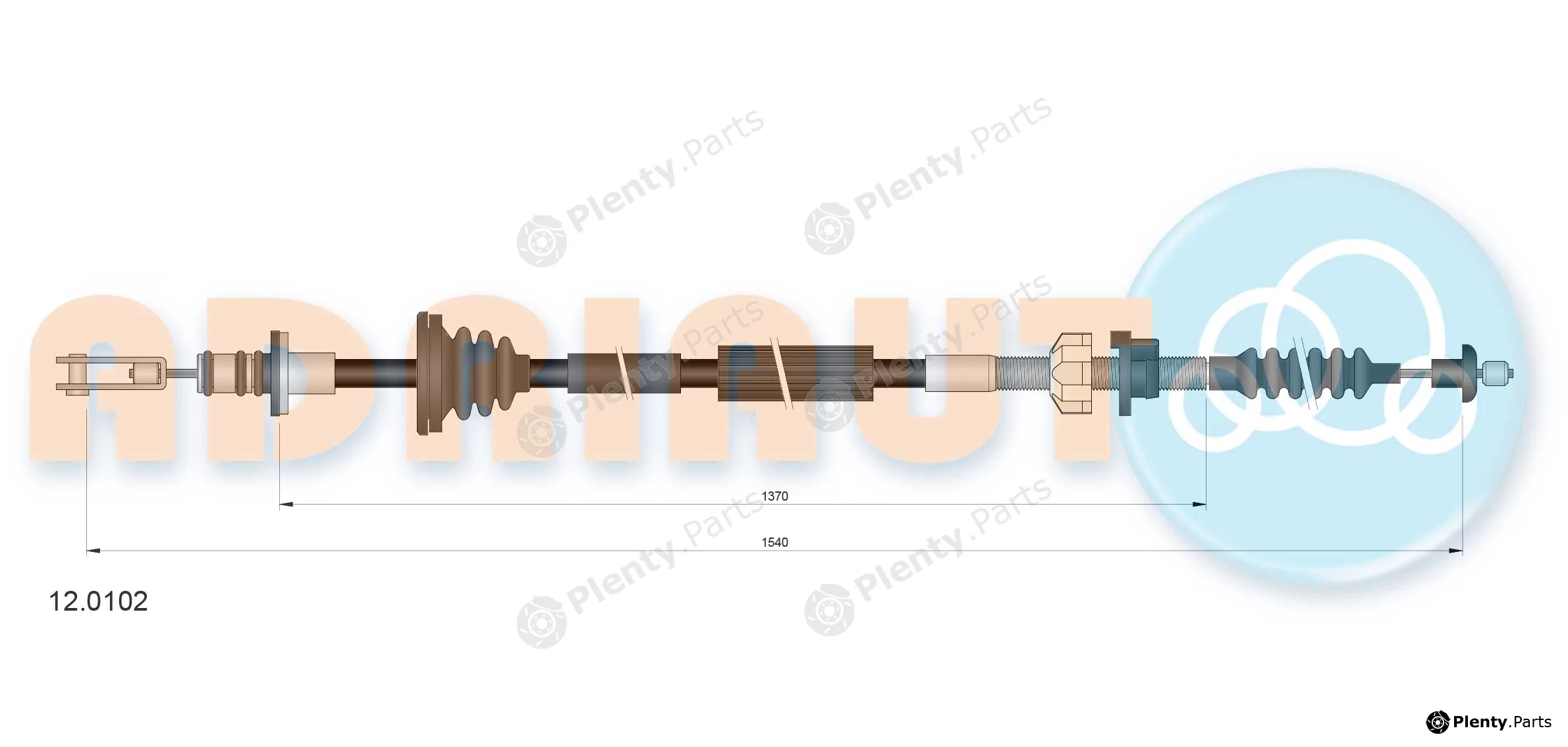 Adriauto 12.0102 — Cable Pull, clutch control