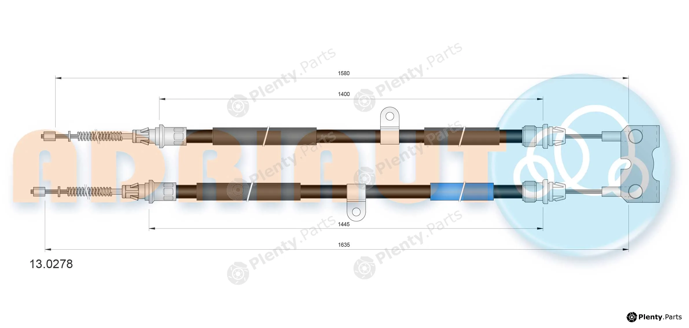 Adriauto 13.0278 — Cable Pull, parking brake