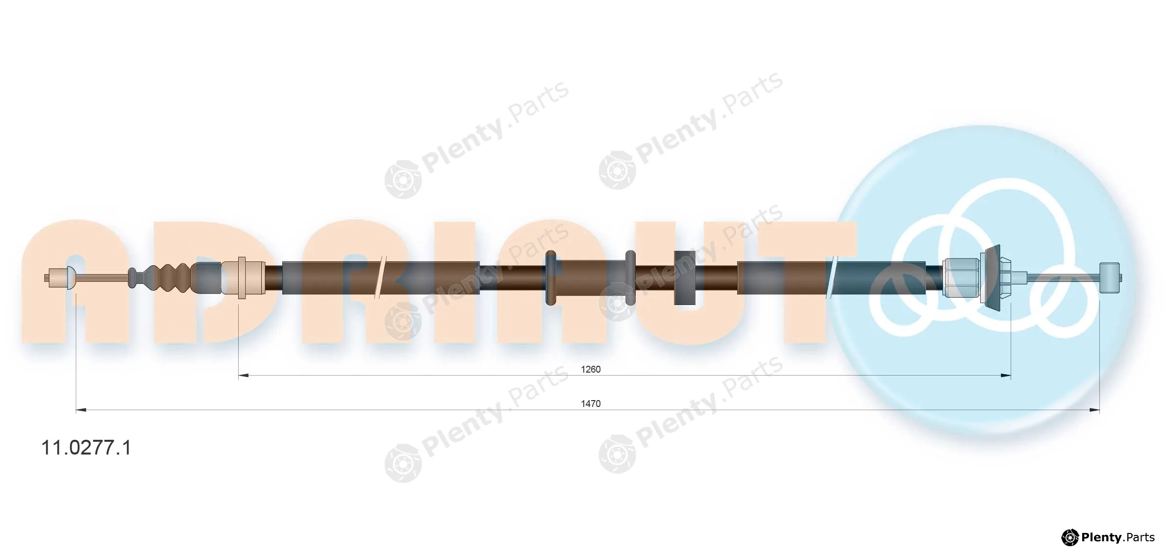 Adriauto 11.0277.1 — Cable Pull, parking brake