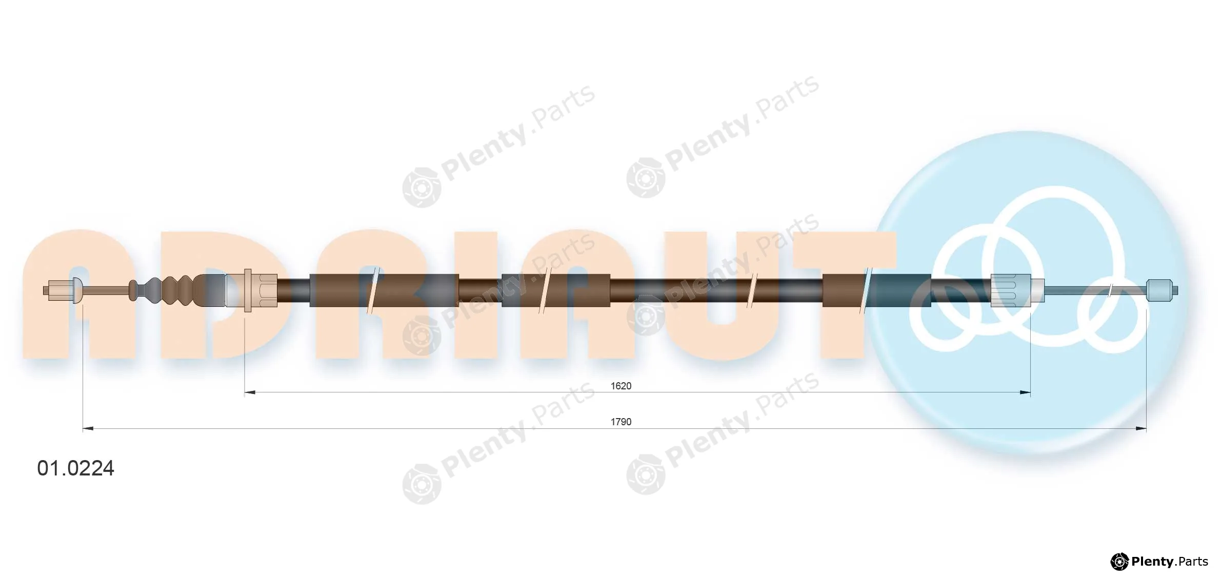 Adriauto 01.0224 — Cable Pull, parking brake