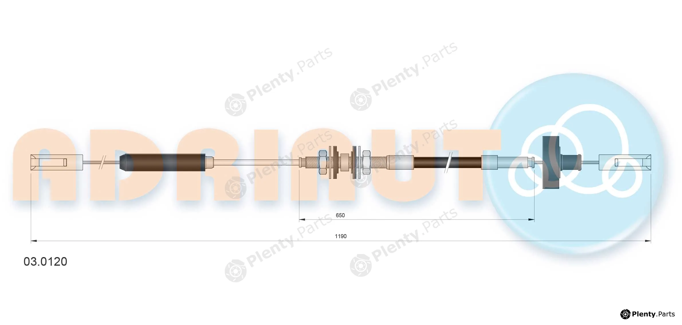 Adriauto 03.0120 — Cable Pull, clutch control