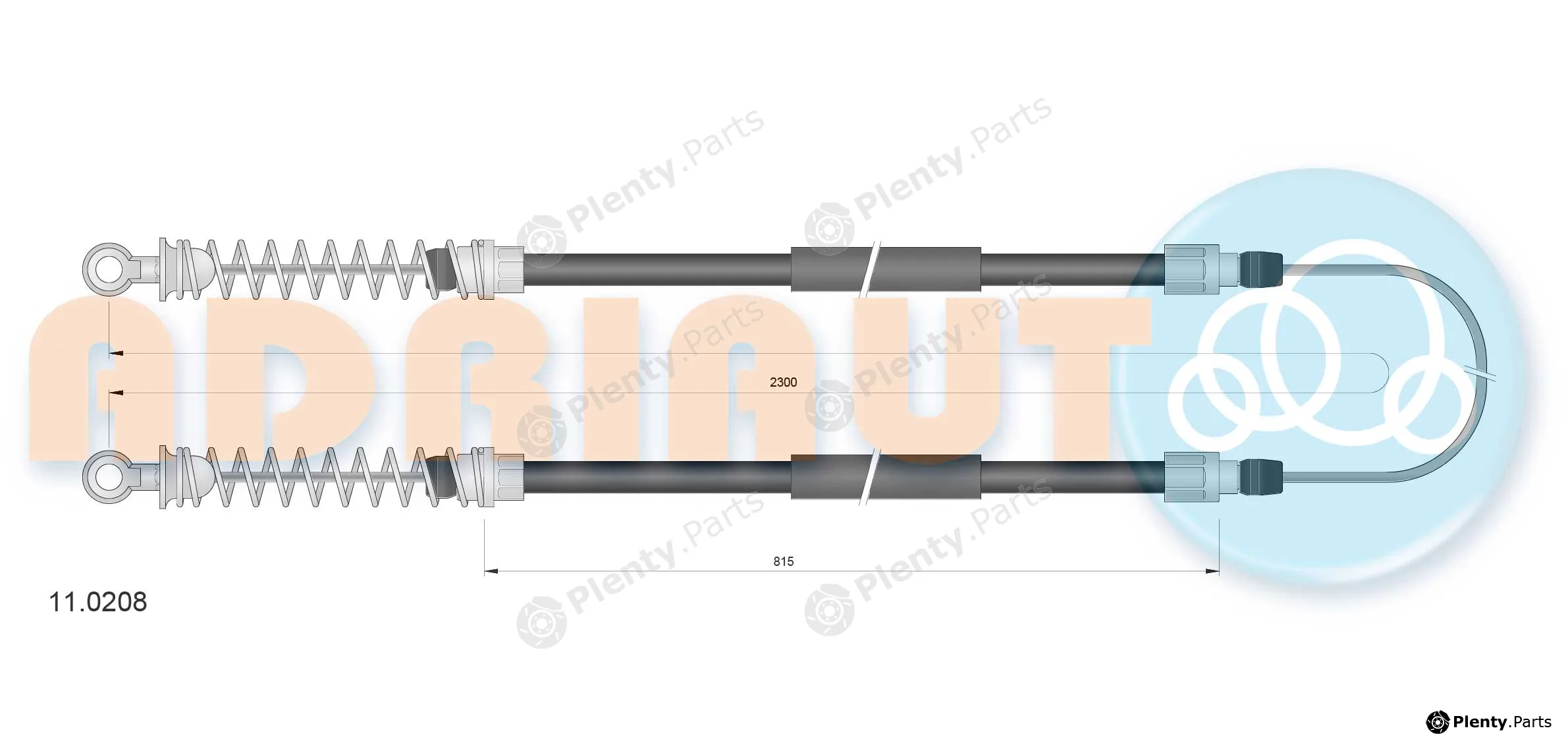 Adriauto 11.0208 — Cable Pull, parking brake