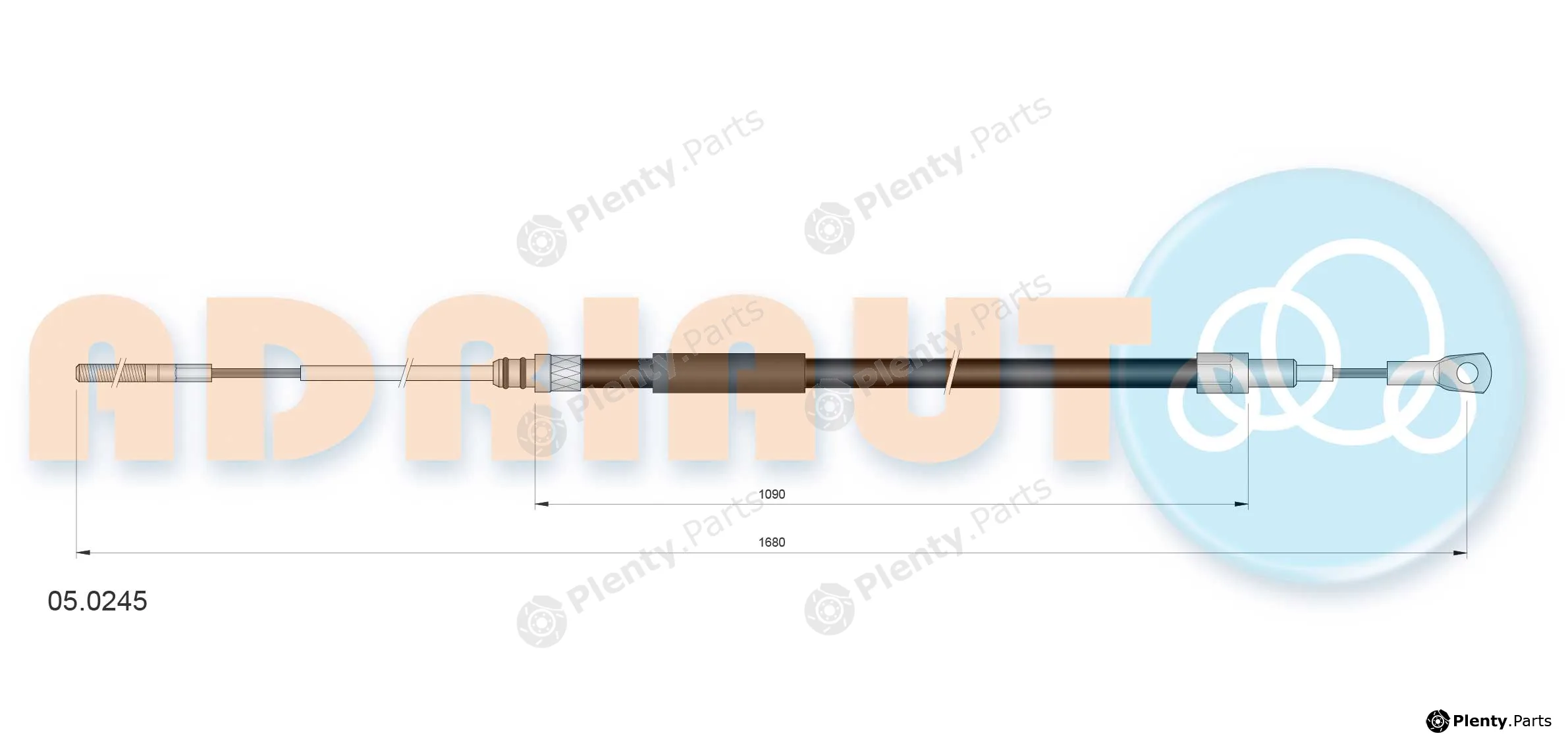 Adriauto 05.0245 — Cable Pull, parking brake
