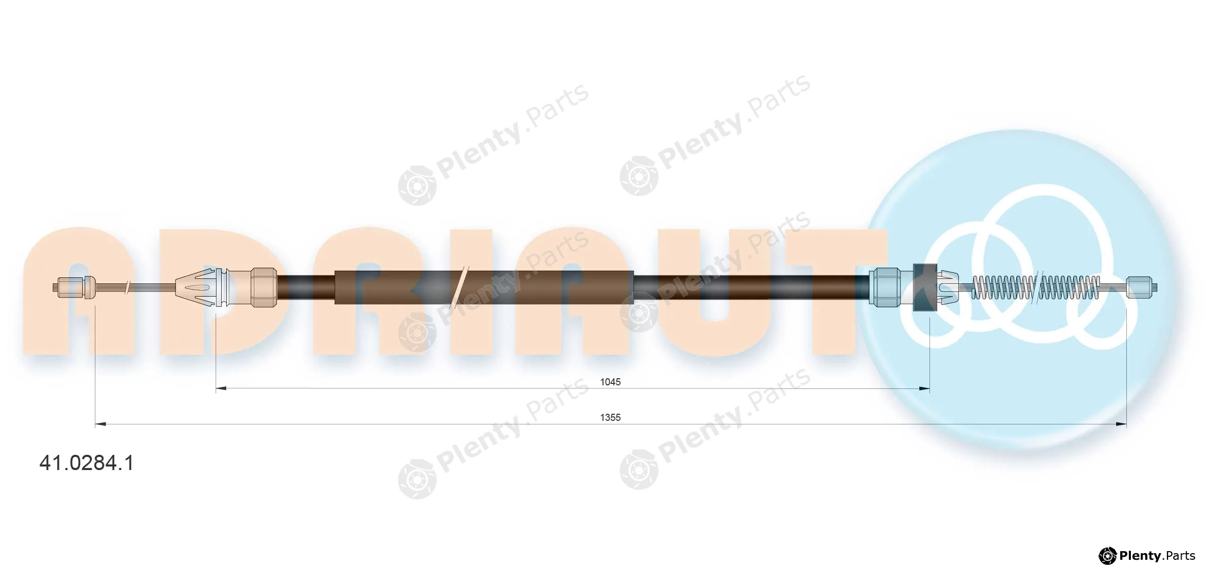 Adriauto 41.0284.1 — Cable Pull, parking brake